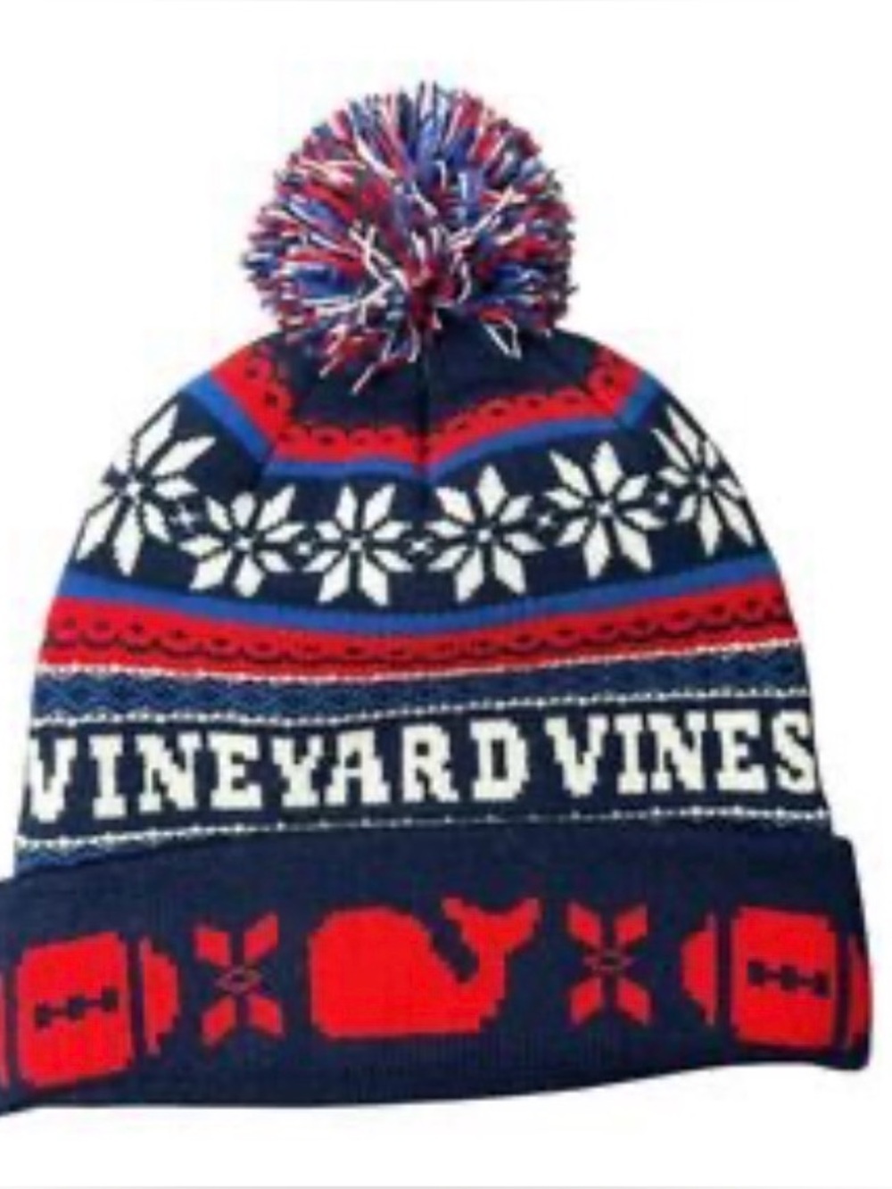 VV snowflake beanie ski snow ❄️ vail aspen osfa footballs giants ole miss